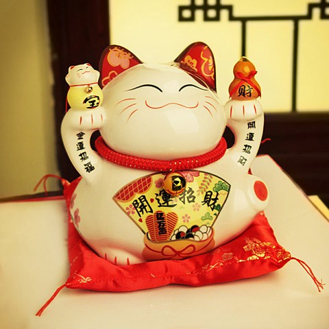 Mèo thần tài khai vận SW 343-16cm