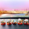Bộ ngũ mèo thần tài-Đa phú đa tài 4cm