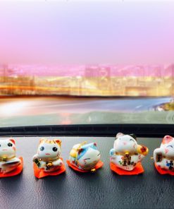 Bộ ngũ mèo thần tài-Đa phú đa tài 4cm