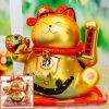 Mèo vàng vẫy tay-Tài Lộc Vô Biên 9001-24cm