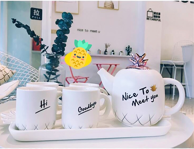 Bộ bình cốc hình dứa