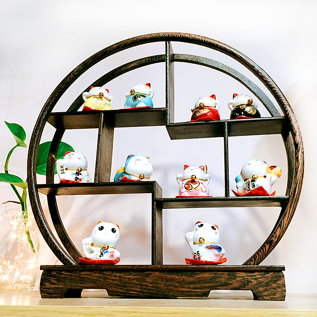 Kệ gỗ trưng bày mèo