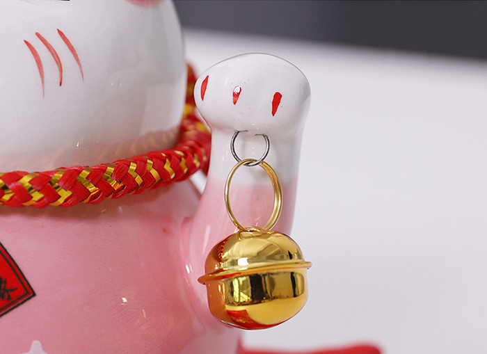 mèo thần tài hồng phúc lâm môn