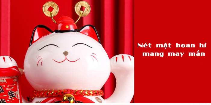 Mèo Thần Tài - Tài Lộc Tấn Tới-11cm