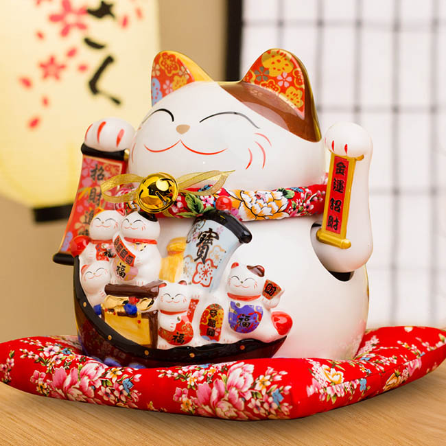 Mèo vẫy tay - Kim vận chiêu lộc 32cm