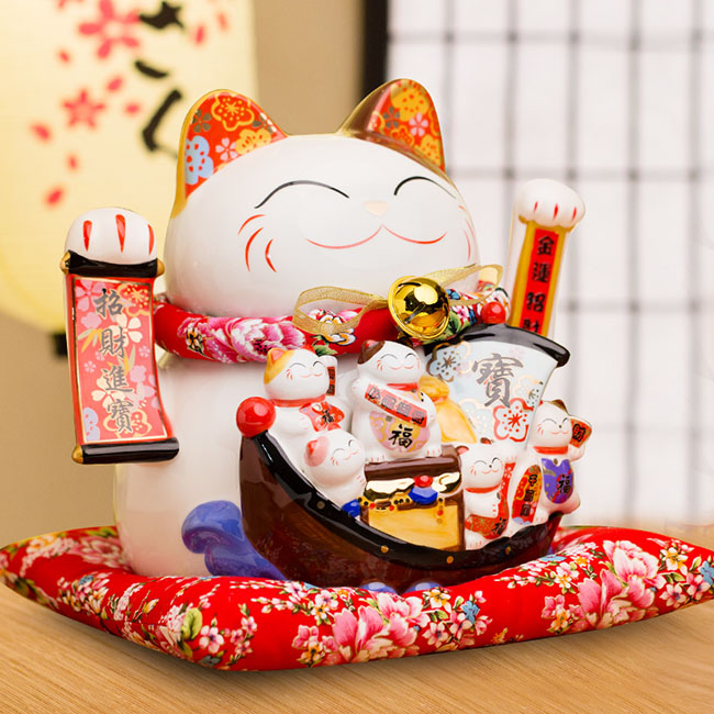 Mèo vẫy tay - Kim vận chiêu lộc 32cm
