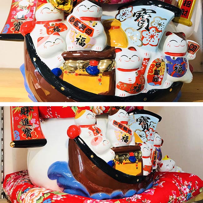 Mèo vẫy tay - Kim vận chiêu lộc 32cm