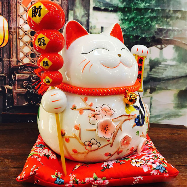 Mèo vẫy tay-Hồ lô Phúc Lộc Vô Biên-25cm