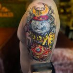 Hình xăm con mèo thần tài