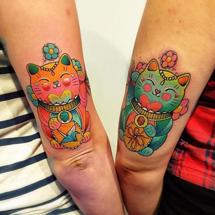 Tattoo mèo thần tài đẹp nhất Tattoo mèo thần tài đẹp nhất