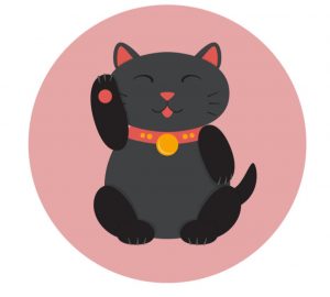 minh họa của một neko đen bờm