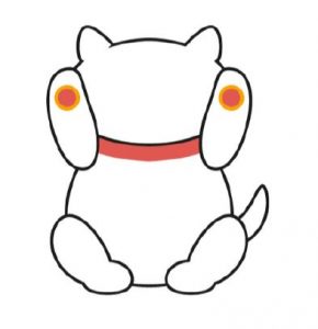 minh họa của Maroki neko giơ cả hai chân lên