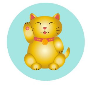 minh họa của một neko vàng đen