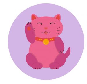 minh họa của một neko mamki màu hồng