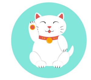 minh họa của một neko mamki trắng