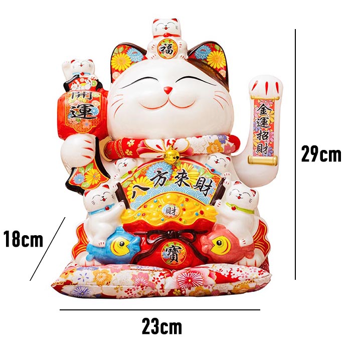 Mèo vẫy tay Lộc tài lợi tiến 0845 - 29cm