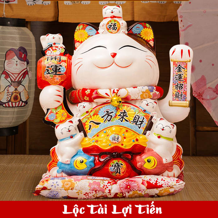 Mèo vẫy tay Lộc tài lợi tiến 0845 - 29cm