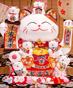 Mèo vẫy tay Phát tài phát lộc phát bình an 