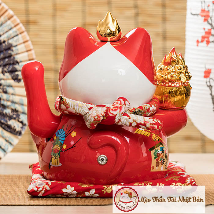 Mèo vẫy tay lửa Chiêu Tài Vượng Lộc 