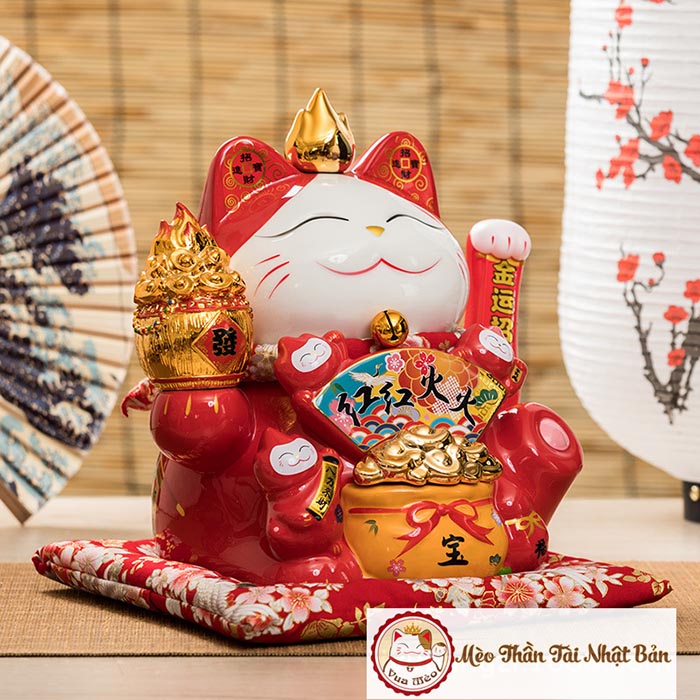 Mèo vẫy tay lửa Chiêu Tài Vượng Lộc 