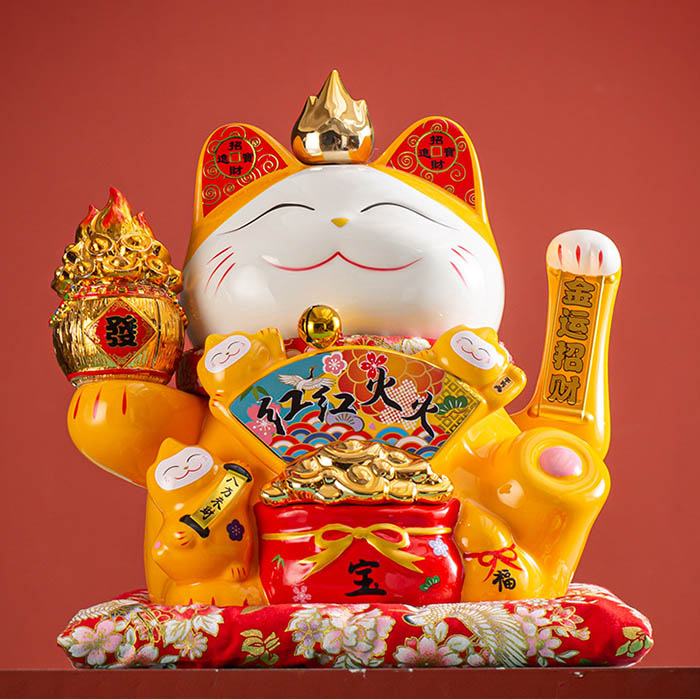 Mèo vẫy tay lửa Chiêu Tài Vượng Lộc 
