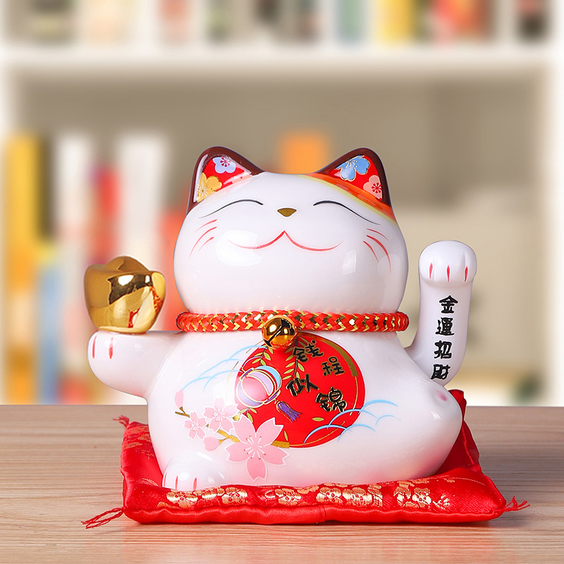Mèo vẫy tay hoa khai phú quý Mèo vẫy tay hoa khai phú quý