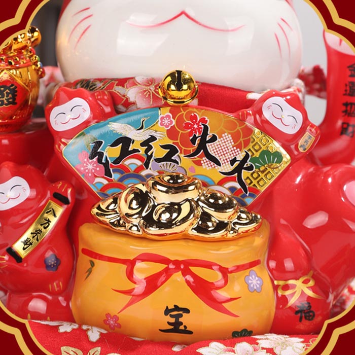 Mèo vẫy tay lửa Chiêu Tài Vượng Lộc 