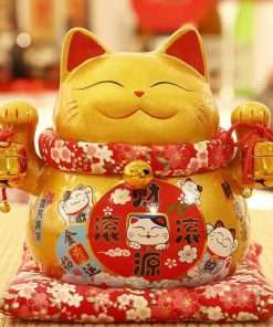 Mèo thần tài vàng Buôn May Bán Đắt - 25cm