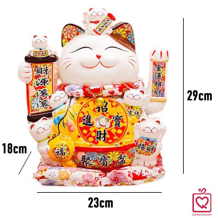 Mèo vẫy tay Lộc tài lợi tiến 0845 - 29cm
