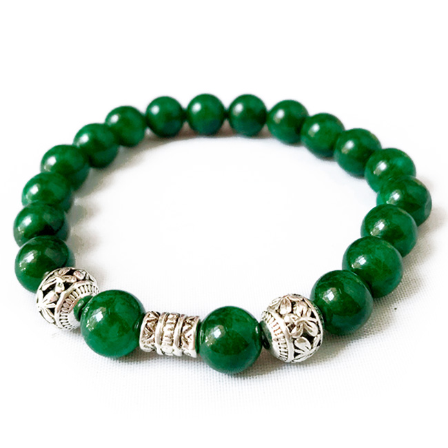 Vòng tay phong thủy ngọc Chalcedony xanh-8 LY