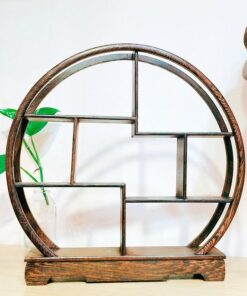 Kệ trưng bày gỗ hình tròn đa tầng (bày mèo thần tài nhỏ)