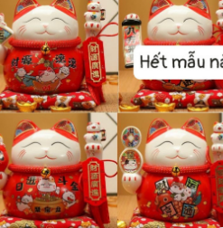 Mèo thần tài Phúc Lộc Viên Mãn 17cm