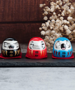 Bộ 5 tượng búp bê Daruma mini Thần may mắn