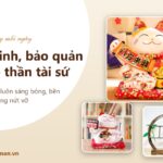 Cách vệ sinh, bảo quản mèo thần tài sứ luôn sáng bóng, bền màu