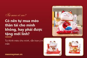 Có nên tự mua mèo thần tài cho mình không, hay phải được tặng mới linh?