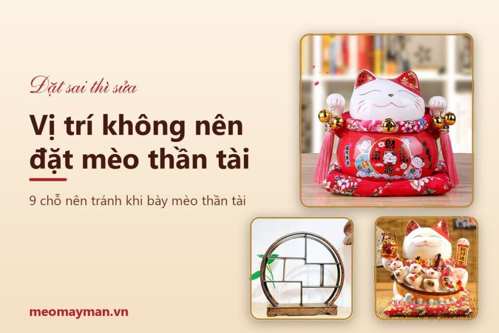 Vị trí không nên đặt mèo thần tài: 9 chỗ kiêng và cách sửa nhanh